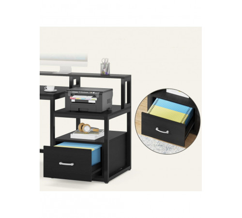 Письмовий стіл із полицями та ящиком для файлів (154 × 60 × 90 см)