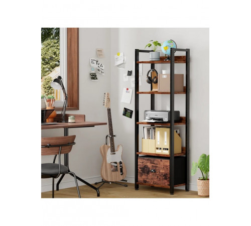 Стелаж 5 полиць MSM з металевим каркасом, 140×40×26 см