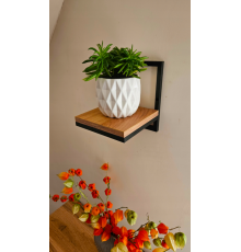 Настінна полиця, чорний лофт