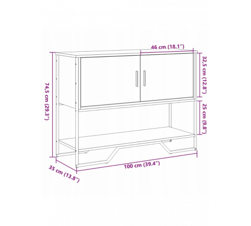 Консольний столик — дуб Сонома