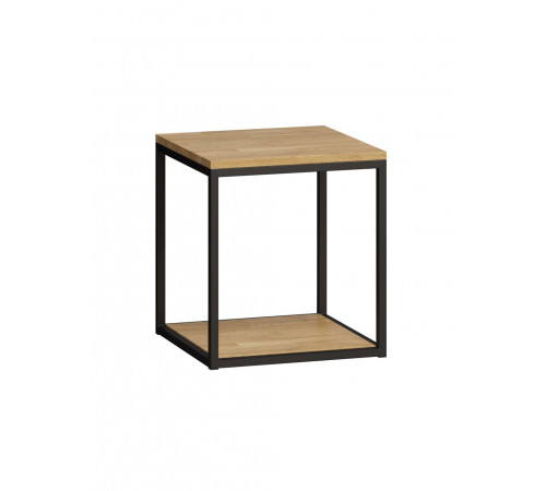 Приставний журнальний столик MSMLOFT — стильний металевий каркас, ламінована ДСП