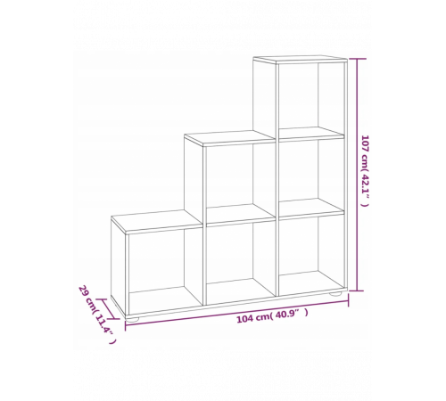 Ступенчатый книжный стеллаж