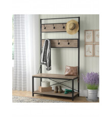 Стелаж Everheart з лавкою та місцем для зберігання взуття