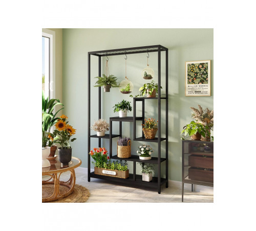 Підставка для рослин із полиць і 6 гачків — 180×100×30 см