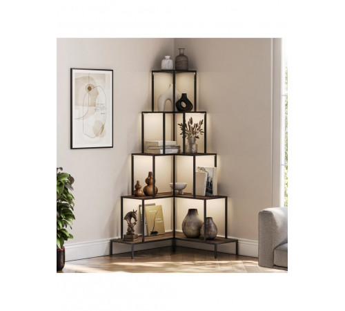 Угловой стеллаж Annalotta 167,5×30×30 см – современный минималистичный дизайн.