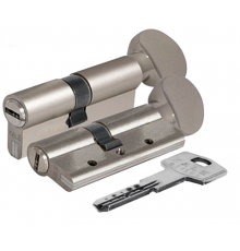 Цилиндр Kale 164 DBNEM 40+10+40=90mm никель, 5 ключей, с вертушкой