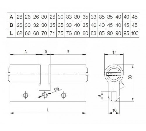 Цилиндр Kale 164 DBNEM 40+10+40=90mm никель, 5 ключей, с вертушкой
