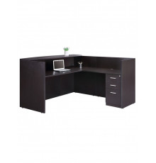 Двосторонній L-подібний стіл з повною підставкою