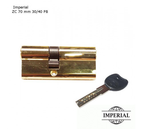 Цилиндровый механизм Imperial ZC 70 мм 30/40 PB ключ/ключ