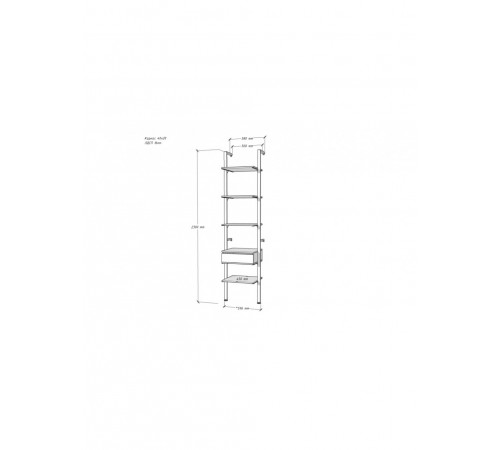 Стеллаж Аллегра модель 39 — лофт дизайн, цветной акцент для вашего интерьера.