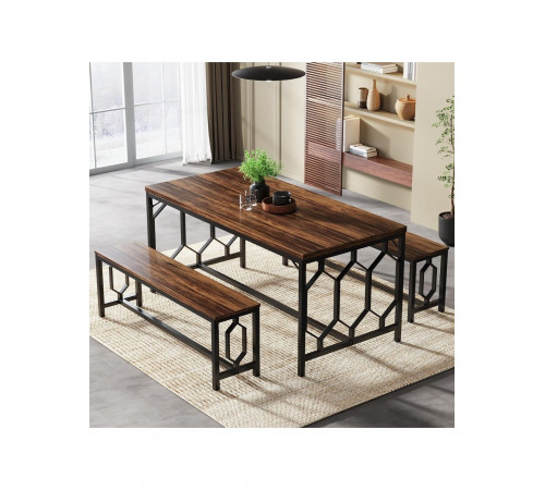 Кухонний стіл для сніданку з 2 лавками