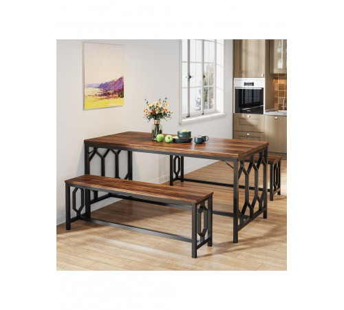 Кухонний стіл для сніданку з 2 лавками