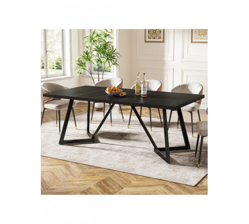 Прямоугольный обеденный кухонный стол на 6–8 человек