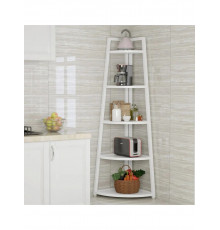 Стелаж кутовий 5-рівневий, білий