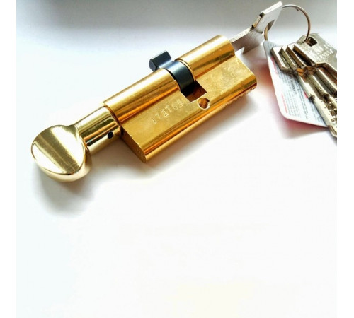 Цилиндр Kale BM 26х10х32=68мм, латунь с вертушкой на длинной стороне