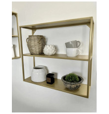 Настінна полиця металева, золотий