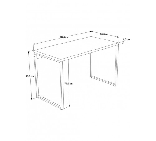 Офисный стол Compace в стиле Loft – 120×60×75 см