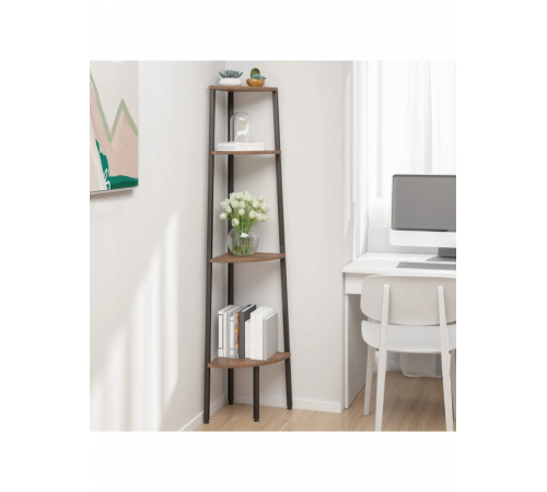 4-ярусний кутовий стелаж MSM Loft – містке рішення для кутового простору