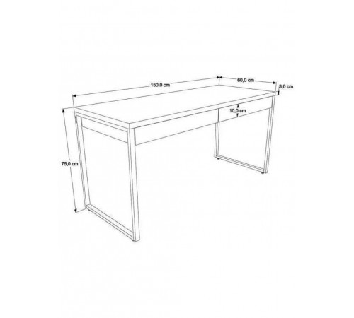 Офисный стол Kuadra Compace — 2 ящика.
