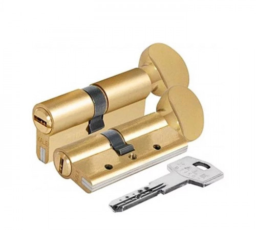 Цилиндр Kale 164 DBNEM 26+10+32;68mm латунь, 5 ключей, с вертушкой на длинной стороне