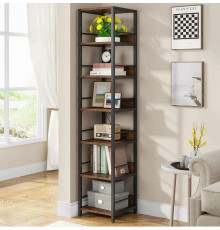 Стеллаж угловой 6-ярусный, коричневый
