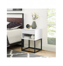 Простой столик MUSEHOMEINC с выдвижным ящиком и полкой