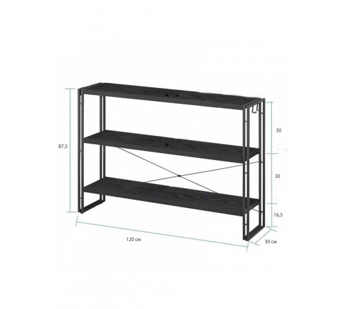 3-ярусний стелаж MSM для офісу, спальні, кухні або ванної кімнати