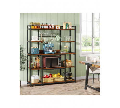 Стелаж для зберігання з 11 гачками 5-ярусний