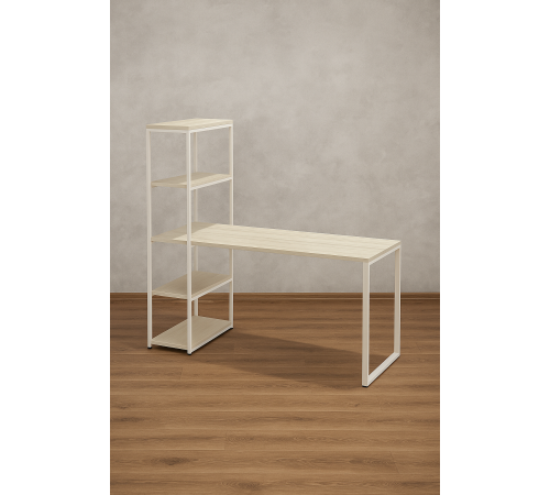 Стіл-стелаж Айсберг  01 Білий/білий MSMLOFT — стильний стіл-стелаж у стилі лофт