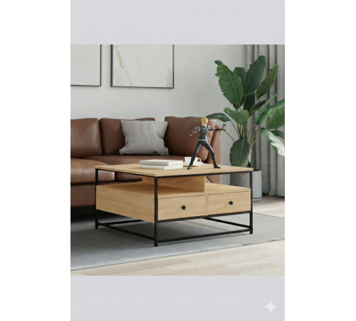 Журнальный столик ЖС-303: Баланс стиля Лофт и уюта