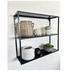 Настінна полиця металева, чорний