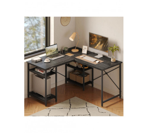 Письмовий стіл "Haigh" L‑подібної форми з полицями