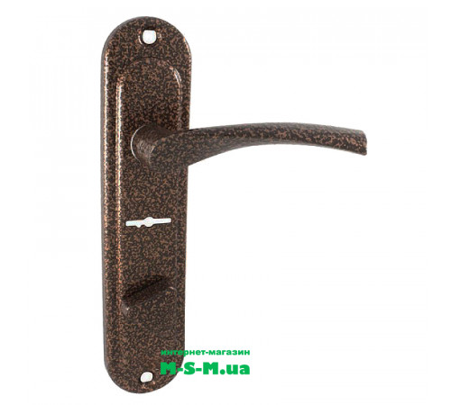 Ручка на планке Арико 42мм сувальдная медная левая