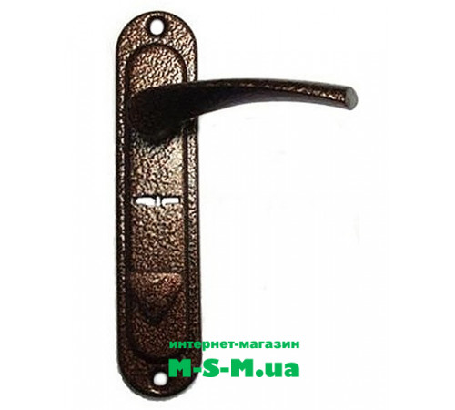 Ручка на планке Арико 42мм сувальдная медная левая