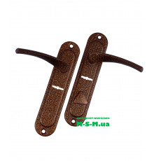 Ручка на планке Арико 42мм сувальдная медная левая