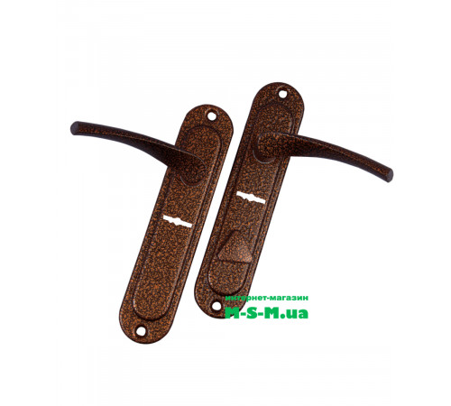 Ручка на планке Арико 42мм сувальдная медная левая