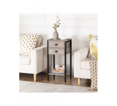 Висока тумбочка з 2 ящиками та полицею MSM Loft