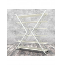 Стелаж Айсберг ІКС білий/дуб сонома MSMLOFT