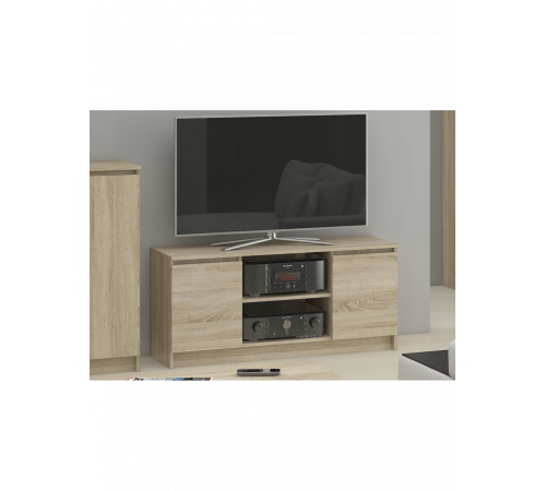 Тумба под телевизор 120 см с 2 дверями — дуб Сонома