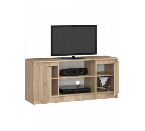Тумба под телевизор 120 см с 2 дверями — дуб Сонома