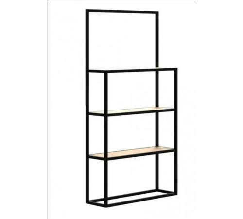 Стелаж MSMLOFT 5 полиць — Дуб Сонома з чорним каркасом (190×90×30 см)