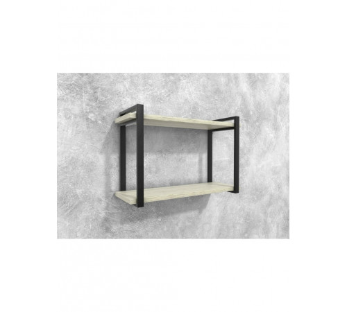 Полиця Айсберг LOFT-02/80 — чорний/білий, метал + ЛДСП