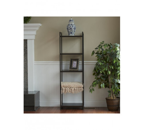 Стелаж MSMLOFT 5 полиць — чорний металевий каркас 150×45×35 см