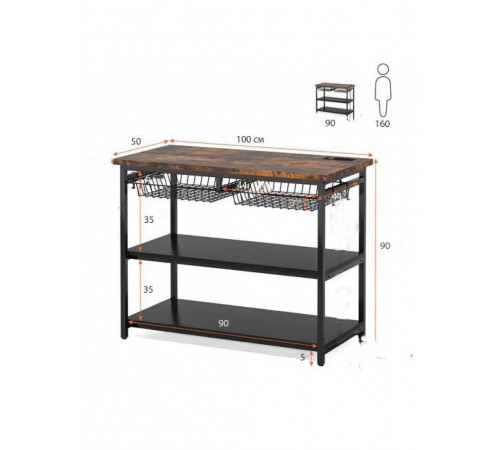 Кухонний органайзер 3-рівневий з полицями — стильне рішення для кухні