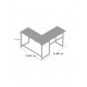 Стіл письмовий/комп’ютерний кутовий MSMLOFT — 140×50×75 см, чорний