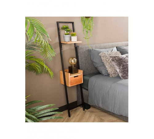 Тумбочка приліжкова — лофт стиль, метал + ДСП