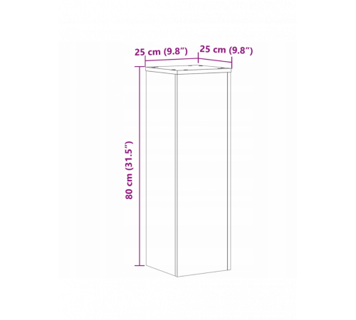 Набір із 2 підставок для рослин, дуб сонома