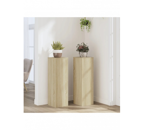 Набір із 2 підставок для рослин, дуб сонома