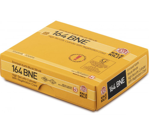 Цилиндр Kale 164 BNE 26+10+26=62mm, 5 ключей, с покрытием латунь