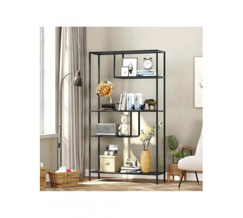 Стелаж з 5 відкритими полицями — металевий каркас, 178×100×33 см